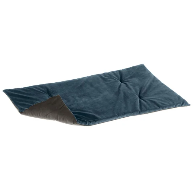 Двухгранная бархатная подстилка Ferplast Baron 80 Blanket Blue-Grey для кошек и собак, 80×50 см