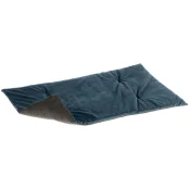 Двухгранна оксамитова підстилка Ferplast Baron 95 Blanket Blue-Grey для котів і собак, 95×60 см