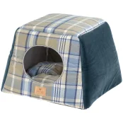 Домик трансформирующийся в лежак Ferplast Edinburgh House Blue для кошек, 44×44×33 см