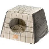 Домик трансформирующийся в лежак Ferplast Edinburgh House Brown для кошек, 44×44×33 см