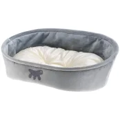 Лежанка с двухсторонней подушкой Ferplast Laska 65 Grey Dogbed для кошек и собак, 65×49×22.5 см