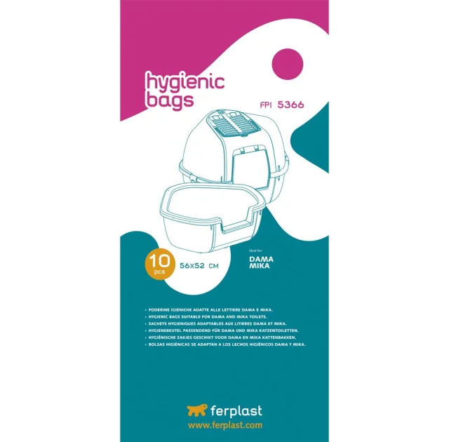 Гигиенические пакеты FPI 5366 Hygienic Bags для кошачьих туалетов, 56x52 см
