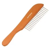 Гребінець ARTERO металева з дерев'яною ручкою, редкозубой