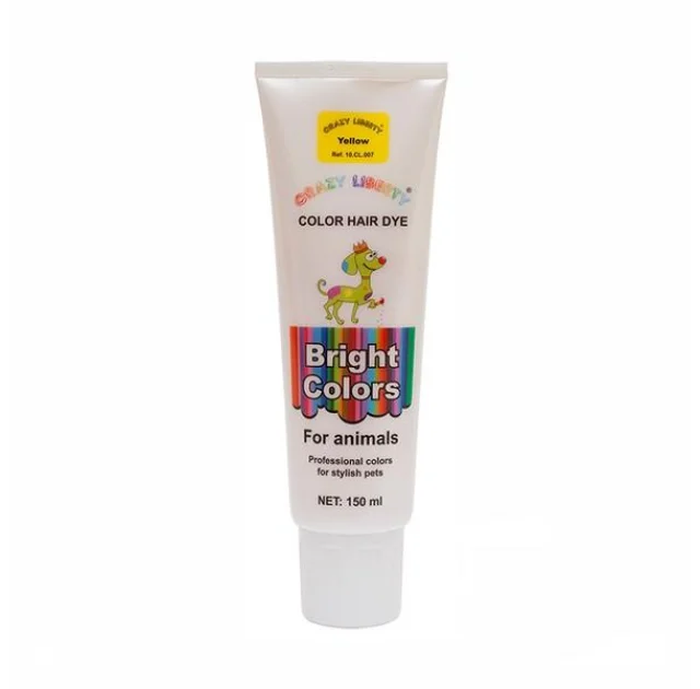Краска для шерсти Crazy Liberty Color Hair Dye 150 мл. Yellow.
