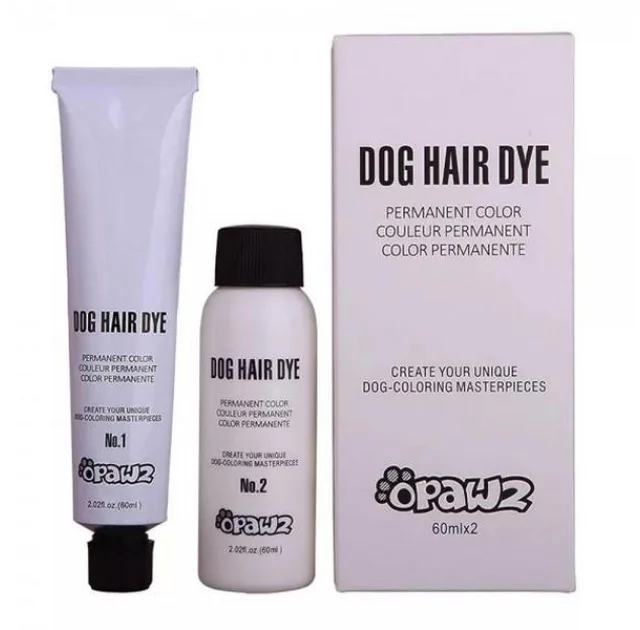 Краска и окислитель для животных Opawz Dog Hair Dye Super Black 2х60мл