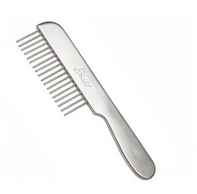 Расческа OSTER металлическая для животных с ручкой