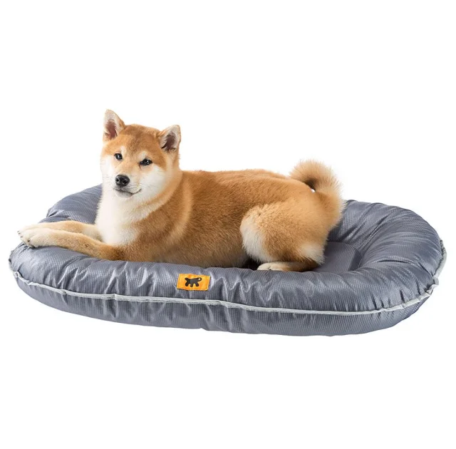 Подушка с бортиками Ferplast Oscar 80 Cushion Grey для собак, прочная ткань, серая, 80×60×11 см