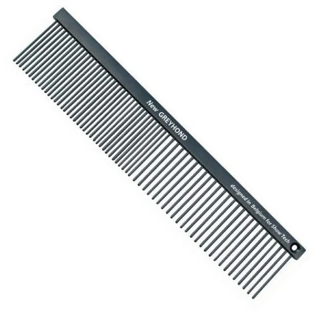 Расческа для собак Show Tech Greyhond Anti-Static Comb Black 19 см.