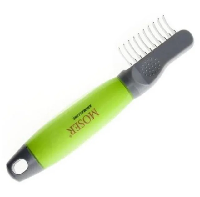 Рейк-колтунорез бічній MOSER 10 зубців, сіліконавая ручка