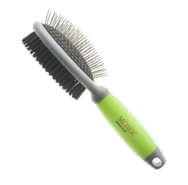 Двостороння щітка MOSER, з силіконовою ручкою