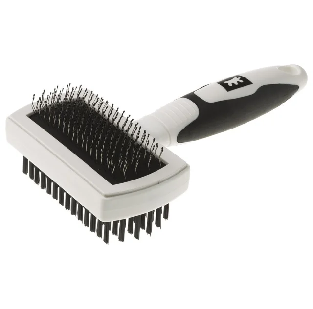 Ferplast GRO 5765 Premium двостороння щітка для середньо - і довгошерстих собак і кішок, 18,5x11x5,2 см