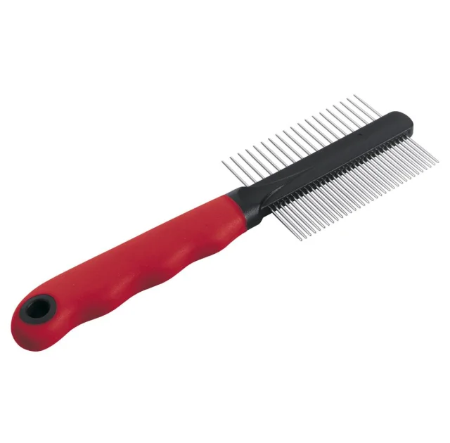 Ferplast GRO 5864 расческа для кошек и собак с зубьями из хрома, 20,3x1,6x6,4 см