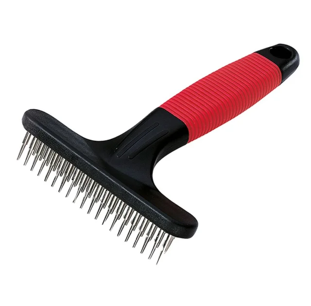 Ferplast GRO 5874 расческа для собак и кошек с вращающимися зубьями, 11x3x15,5 см