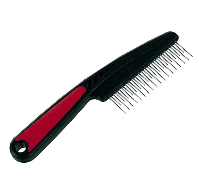 Ferplast GRO 5878 расческа для кошек и собак с вращающимися зубьями из хрома, 19,8x1,4x5,5 см