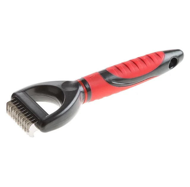 Ferplast GRO 5969 Small розплутують граблі з лезами з нержавіючої сталі, 18,1x5,5x2,6 см