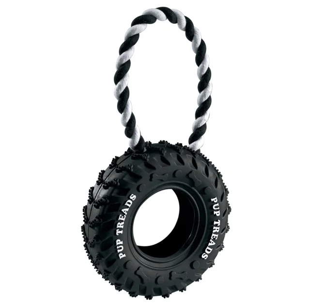 Игрушка резиновое колесо Ferplast PA 6432 для собак на шнуре 6"