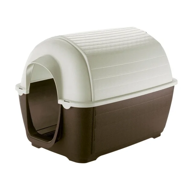 Пластикова будка Ferplast Kenny 03 Plastic Kennel для собак у формі голку, 60x89x60 см