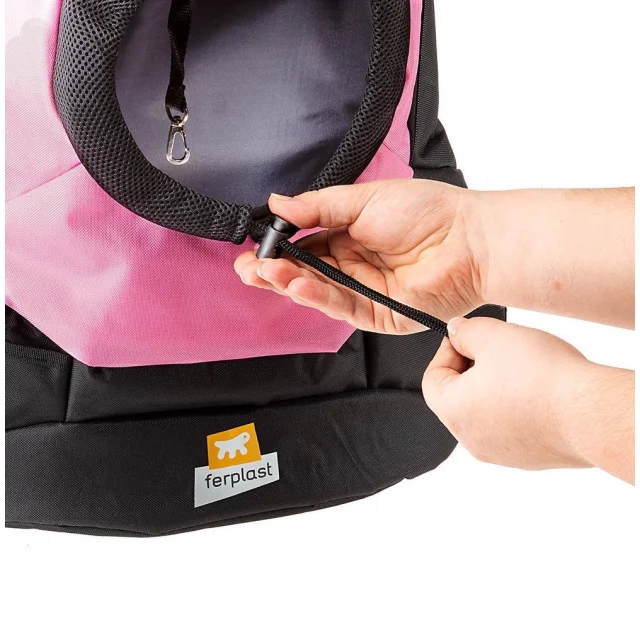 Рюкзак-переноска Ferplast Kangoo Large Pink Backpack для дрібних собак, рожева, 41.5×20×43 см