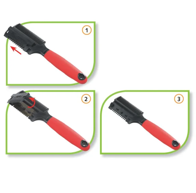 Ferplast GRO 5991 двостороння гребінець-тріммер з лезами, 18,3x4,5x1,8 см