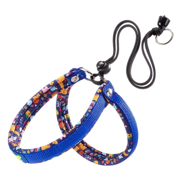 Ferplast Agila Fantasy 4 Blue эргономичная шлейка для собак с мягкой подкладкой и эластичным шнуром, 44x52 см