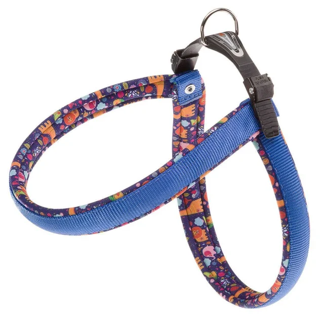 Ferplast Agila Fantasy 6 Blue эргономичная шлейка для собак с мягкой подкладкой и эластичным шнуром, 57x65 см