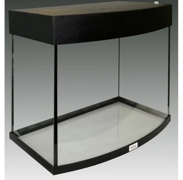Акваріум AquaStar овальна передня стінка, 60 л, LED, чорний