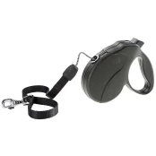Поводок-рулетка для собак до 50 кг Ferplast Amigo Easy L Cord Nero cо шнуром, черный, 5 м