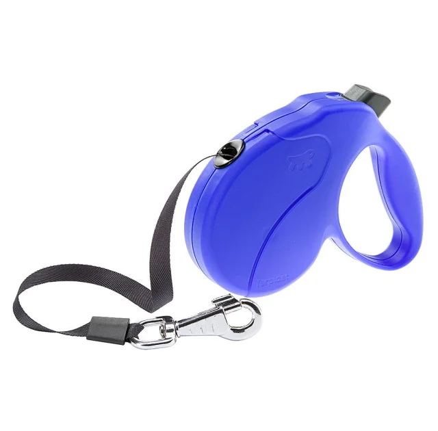 Поводок-рулетка для собак до 50 кг Ferplast Amigo Easy L Tape Blue c стрічкою, синій, 5 м