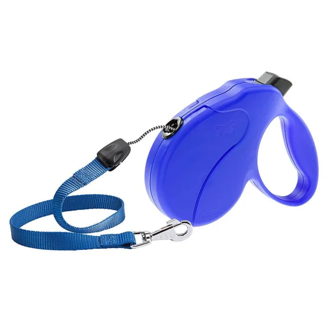 Поводок-рулетка для собак до 25 кг Ferplast Amigo Easy M Cord Blue cо шнуром, синій, 5 м