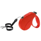 Поводок-рулетка для собак до 25 кг Ferplast Amigo Easy M Cord Rosso cо шнуром, красный, 5 м