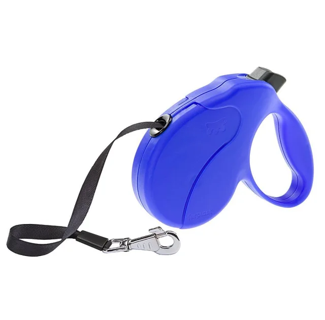 Поводок-рулетка для собак до 25 кг Ferplast Amigo Easy M Tape Blue c стрічкою, синій, 5 м