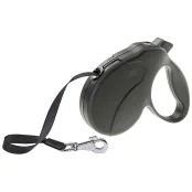 Поводок-рулетка для собак до 25 кг Ferplast Amigo Easy M Tape Nero c лентой, черный, 5 м