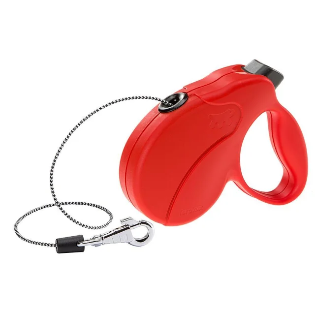 Поводок-рулетка для собак до 12 кг Ferplast Amigo Easy Mini Cord Rosso cо шнуром, червоний, 3 м