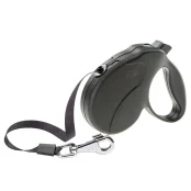 Поводок-рулетка для собак до 12 кг Ferplast Amigo Easy Mini Tape c лентой, черный, 3 м
