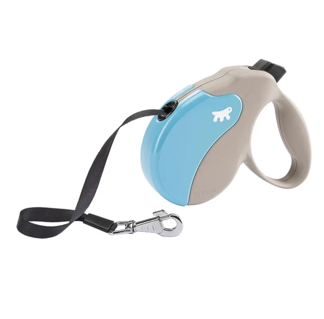 Поводок-рулетка Ferplast Amigo L Cord Beige-Blue Lead для собак cо шнуром, 16x3,8x15 см