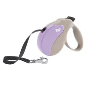 Поводок-рулетка Ferplast Amigo L Cord Beige-Purple Lead для собак cо шнуром, 16x3,8x15 см