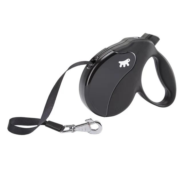 Поводок-рулетка Ferplast Amigo L Cord Black Lead для собак cо шнуром, 16x3,8x15 см