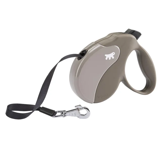 Поводок-рулетка Ferplast Amigo L Cord Dove-Grey Lead для собак cо шнуром, 16x3,8x15 см