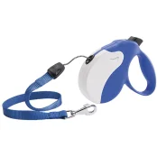 Поводок-рулетка Ferplast Amigo M Cord Blue-White Lead для собак cо шнуром, бело-синий, 15x3,6x14 см