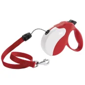 Поводок-рулетка Ferplast Amigo M Cord Red-White для собак cо шнуром, червоно-білий, 15x3,6x14 см