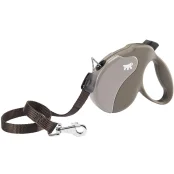 Поводок-рулетка Ferplast Amigo M Cord Dove-Grey Lead для собак cо шнуром, бежево-сірий, 15x3,6x14 см