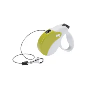 Поводок-рулетка Ferplast Amigo Mini Cord White-Green Lead для собак cо шнуром, зелено-белый, 12x3x10 см