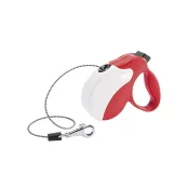 Поводок-рулетка Ferplast Amigo Mini Cord Red-White для собак cо шнуром, красно-белый, 12x3x10 см