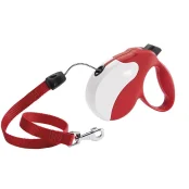 Поводок-рулетка Ferplast Amigo S Cord  Red-White для собак cо шнуром, красно-белый, 14x3,6x12 см