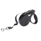 Поводок-рулетка Ferplast Amigo S Tape Black для собак c лентой, черный, 14x3,6x12 см