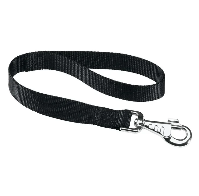 Нейлоновий поводок Ferplast Club GM25 / 45 Black для собак, чорний, 25 мм, 45 см