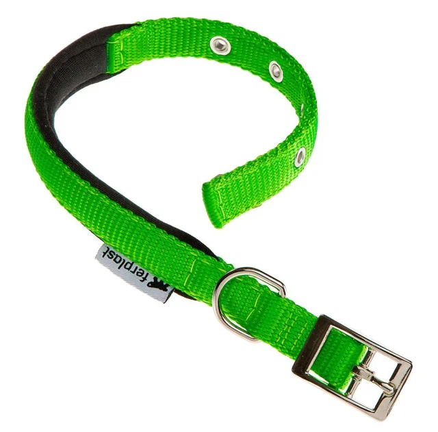 Нейлоновий нашийник Ferplast Daytona C15 / 35 Green для собак, зелений, A: 27x35 см, B: 15 мм
