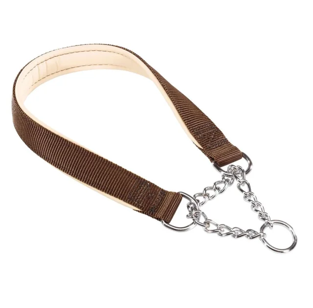 Нейлоновий нашийник з металевим ланцюжком Ferplast Daytona CSS20 / 55 Brown для собак, A: 55 см, B: 20 ​​см