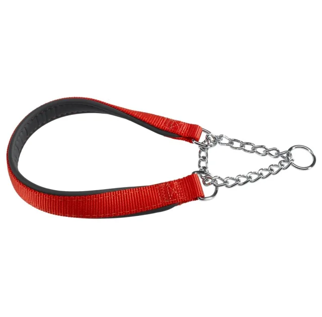 Нейлоновий нашийник з металевим ланцюжком Ferplast Daytona CSS20 / 55 Red для собак, A: 55 см, B: 20 ​​см