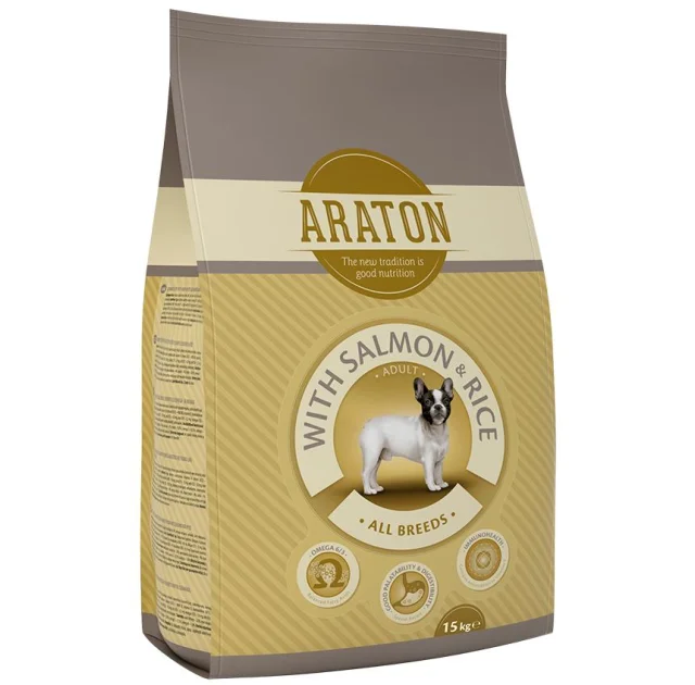 Сухий корм Araton Adult Salmon & Rice для собак вагою від 5 до 60 кг, 15 кг